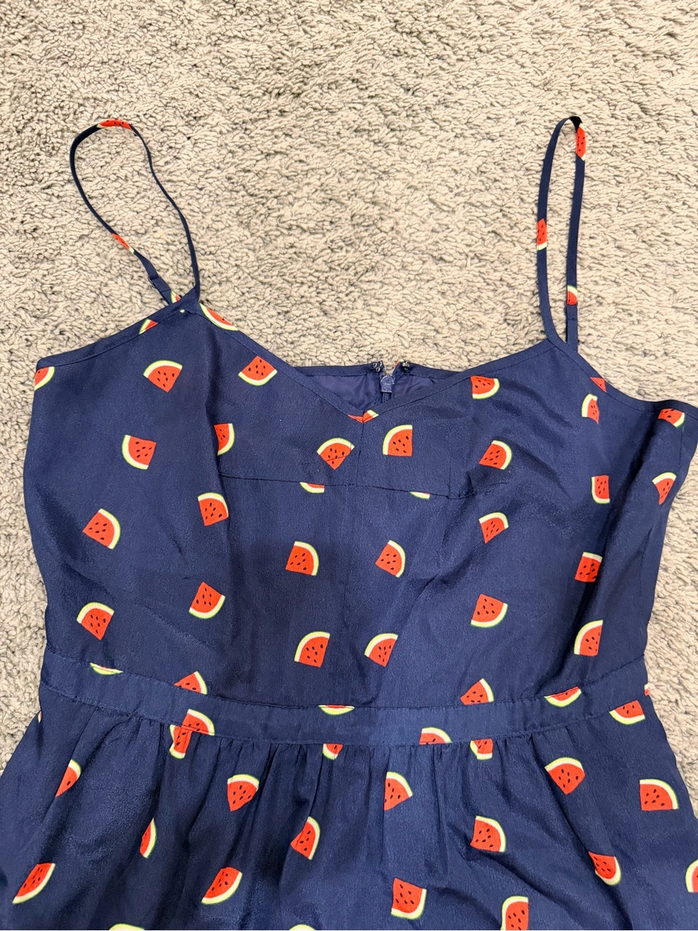 J. Crew Navy Watermelon Print Sundress